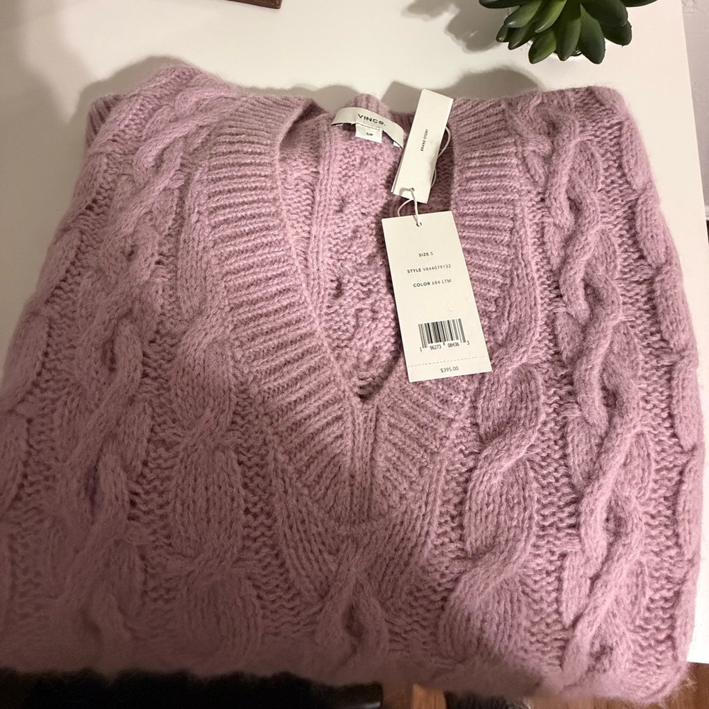 (NWT) VINCE Lattice Cable Wool & Alpaca Blend Sweater